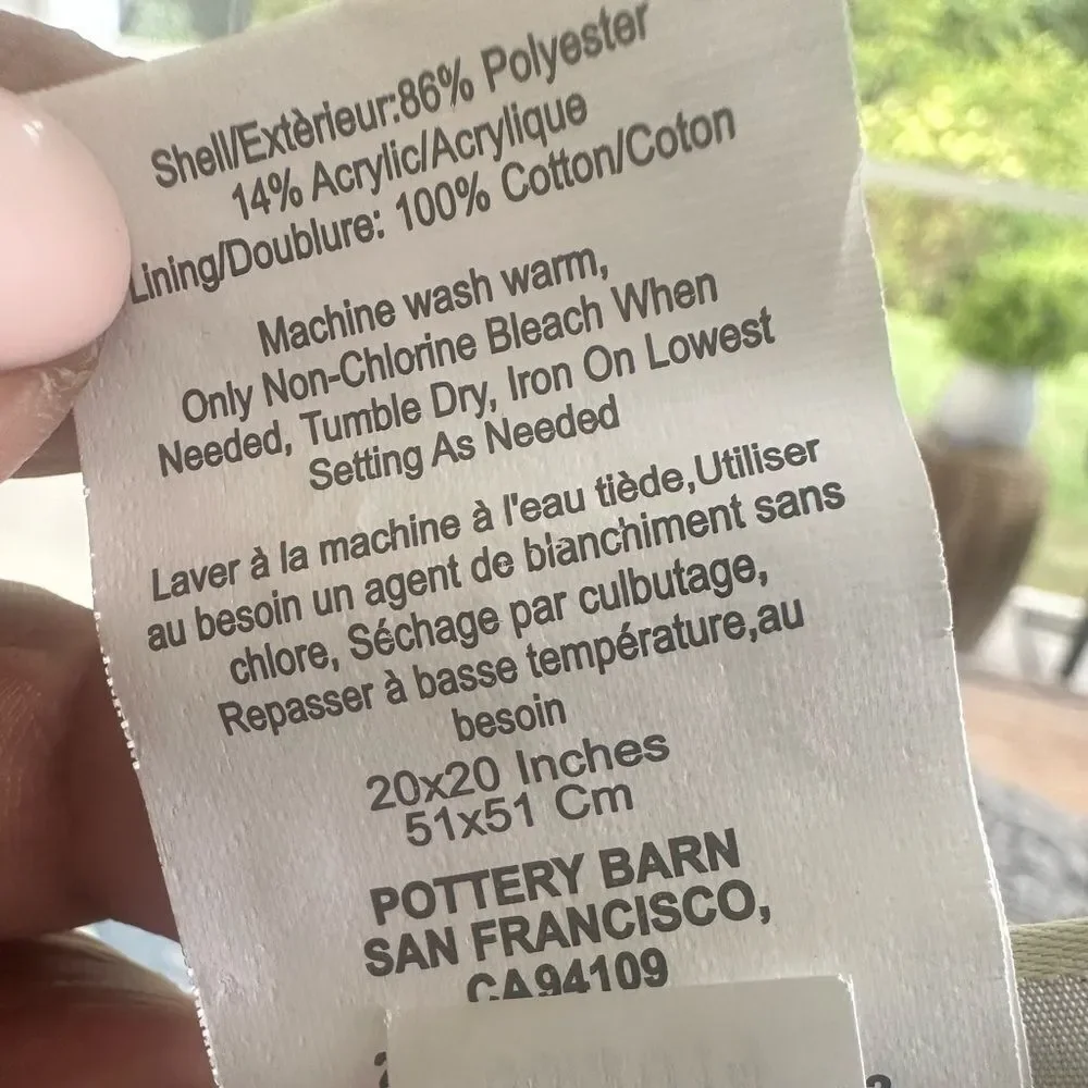 Pottery Barn Set Of Chenille Gray Pillow Covers (2) 20”x20”
